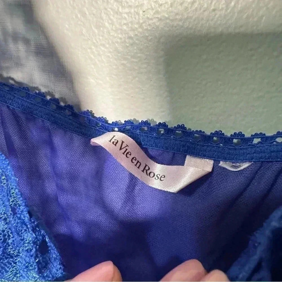 La vie en rose babydoll lace ultraviolet top ML - Picture 5 of 5